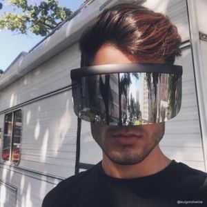 Mirrored visor face shield sunglasses